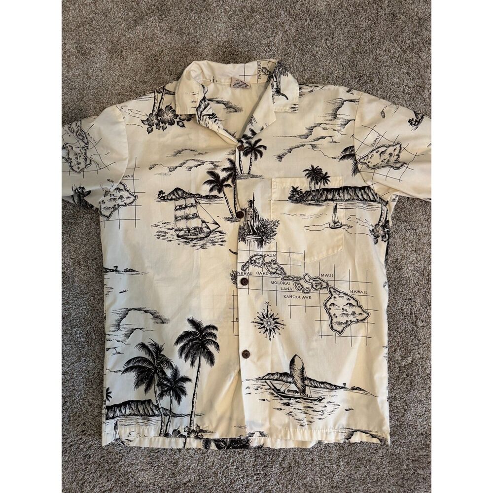 Reyn Spooner Hawaiian Islands Aloha Shirt Men’s Medium